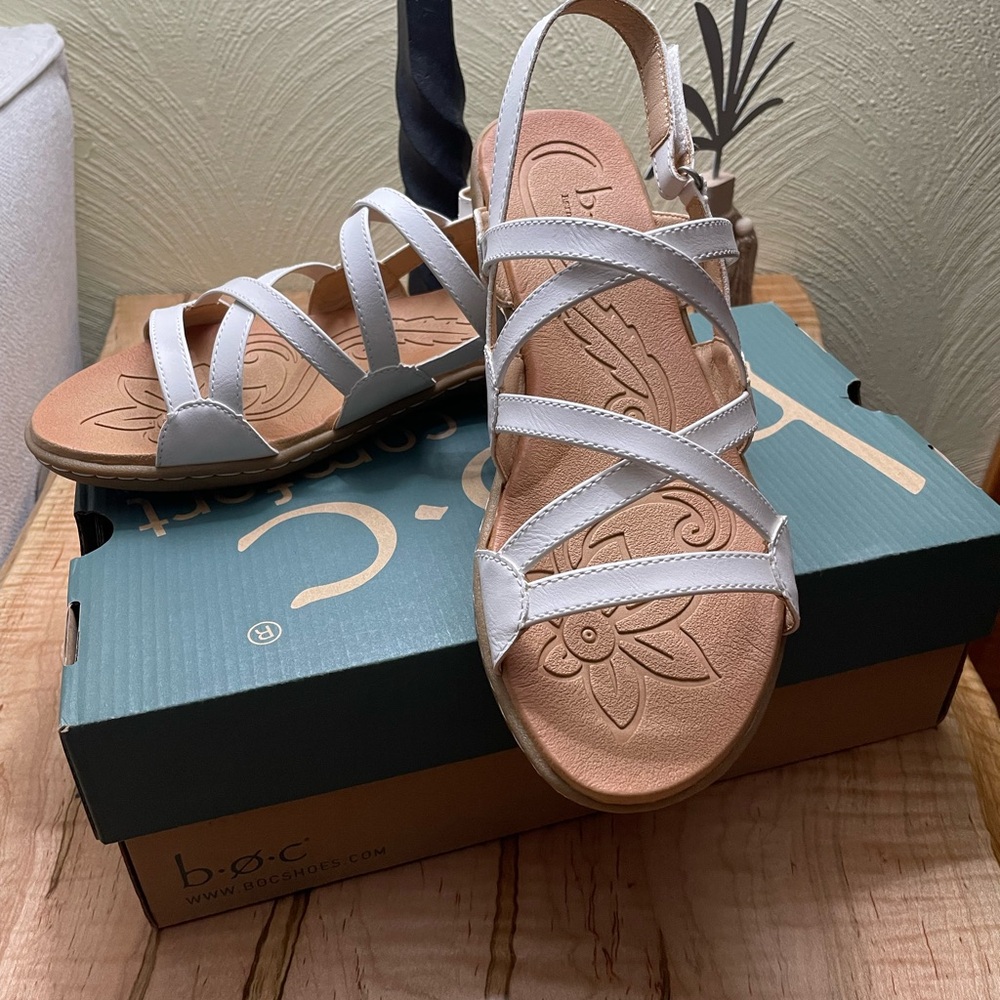 b.o.c. Women's Strappy White Sandals